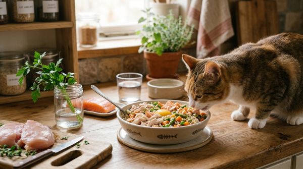 Les risques des aliments maison pour chats